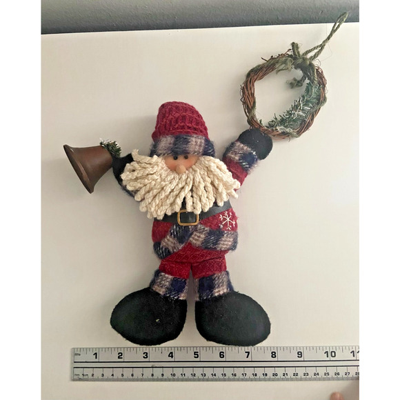 Rustic Plush Santa Christmas Collectible Ornaments, Set of 2, 10.5" to 14"H - Picture 13 of 13